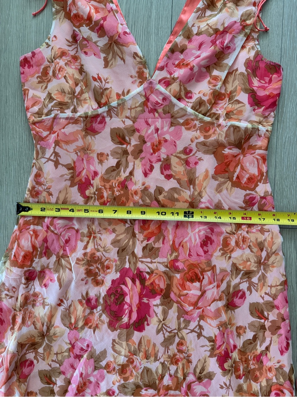 Laundry by Shelli Segal Floral Pink V-Neck Slip Dress - Picture 6 of 9